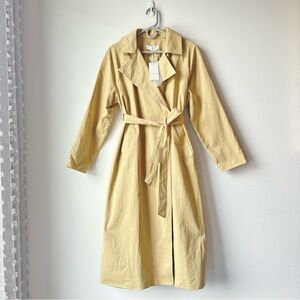 Commence // Buttery Mustard Trench Coat Size S